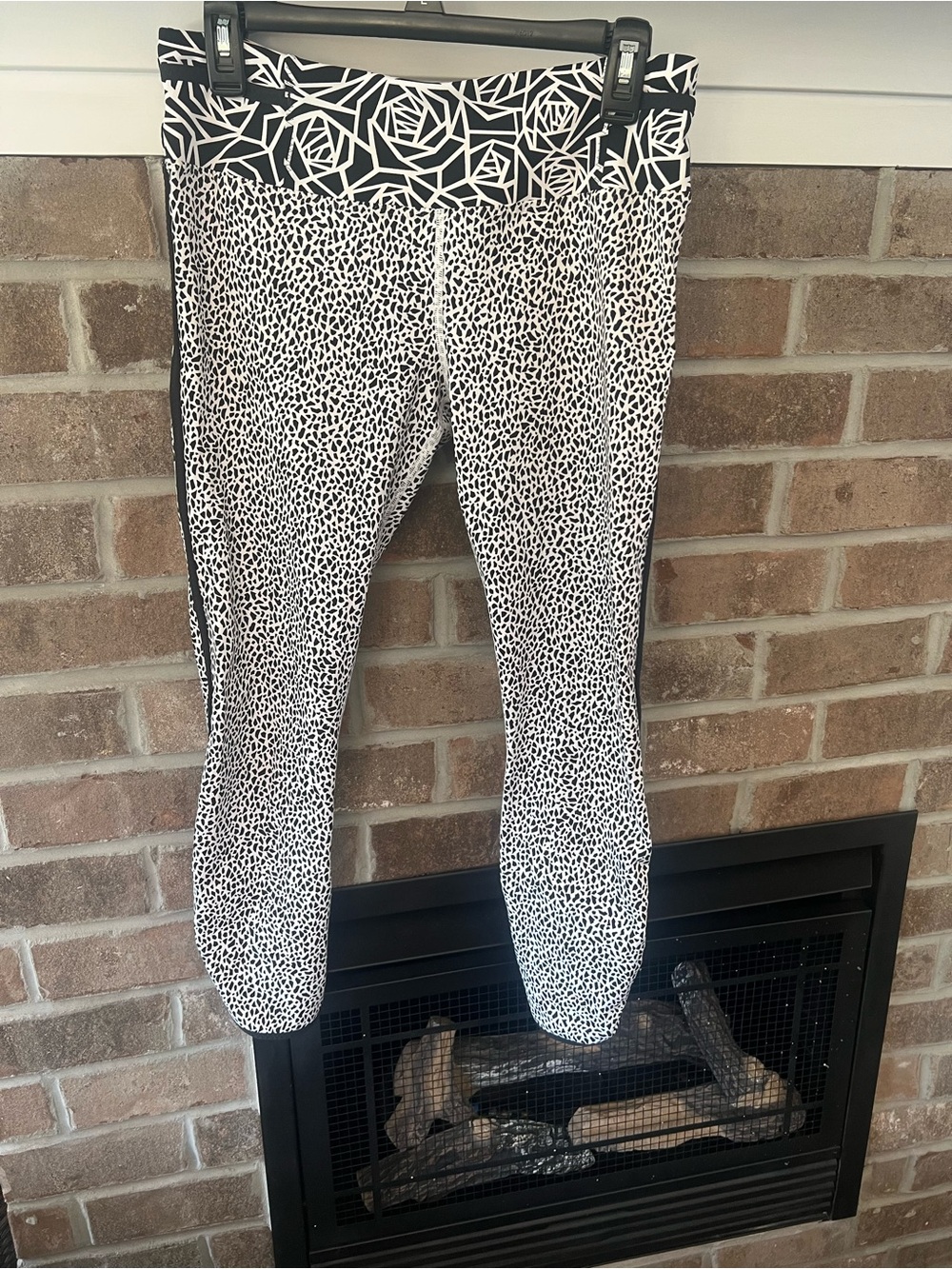lululemon athletica Black and White Printed Leggings